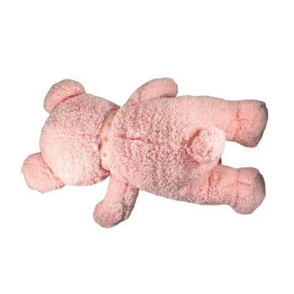 NAPCO PINK PLUSH LOTSA LOVE TEDDY BEAR 12" SOFT DOT SHEER BOW LOVEY BABY READ - Picture 8 of 11